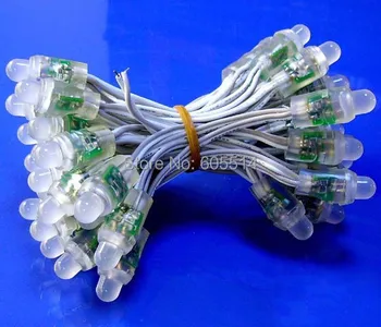 

[Seven Neon]Free shipping 300pcs/pack 5V 12mm IP67 waterproof red/blue/green/red/yellow light led pixel light,led module light