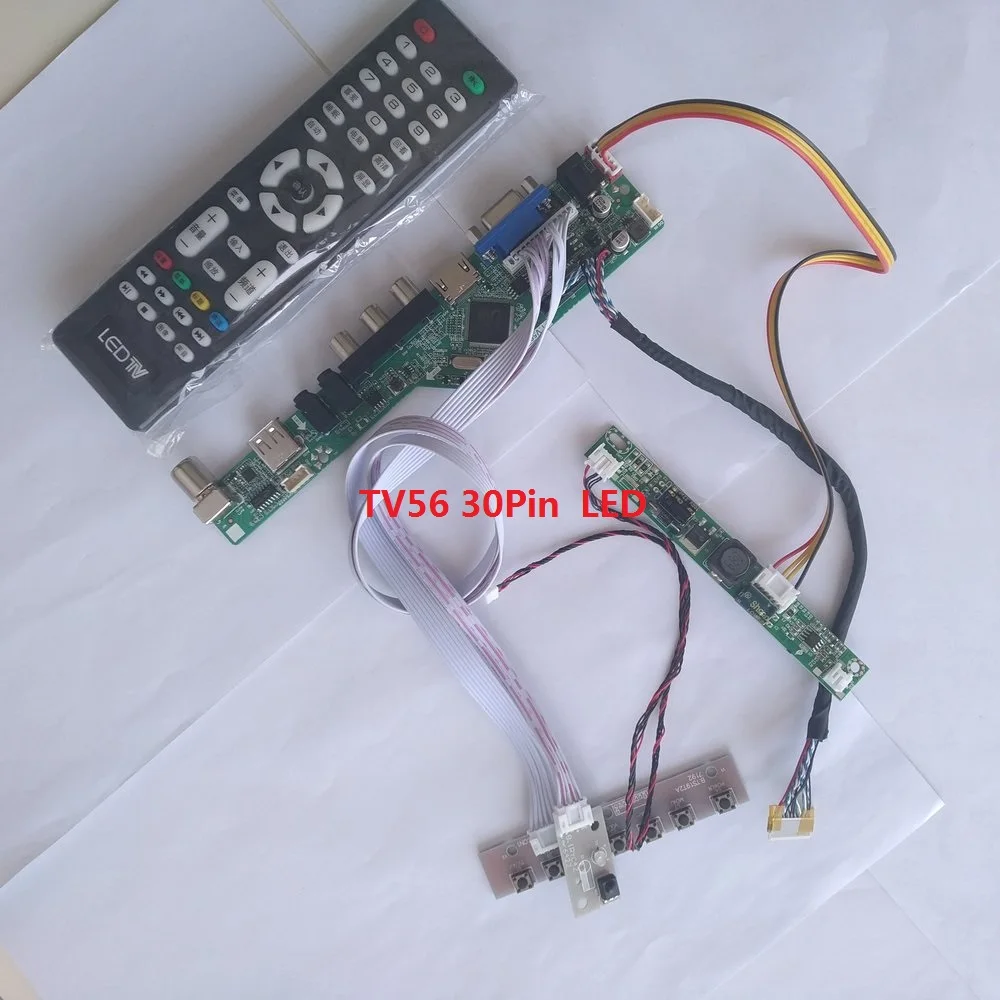 

kit for LP133WX2-TLC1 DIY CVBS LED LVDS 30pin USB LCD TV AV Panel monitor 1280X800 Controller board 13.3" VGA HDMI