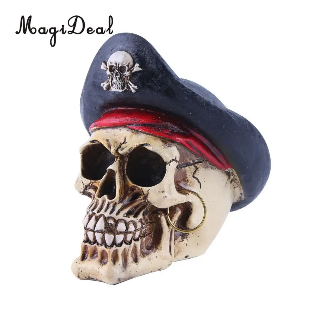 Collectable Resin Human Skull Skeleton Head for Desktop Shelf Display Decoration, 10 Styles