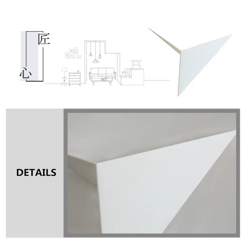 Скандинавский алюминиевый треугольный светодиодный настенный светильник с алмазной огранкой для гостиной wandlamp атмосферный светодиодный настенный светильник