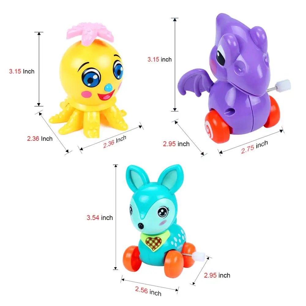 Set Of 3Pcs Cute Wind Up Toys  (2)