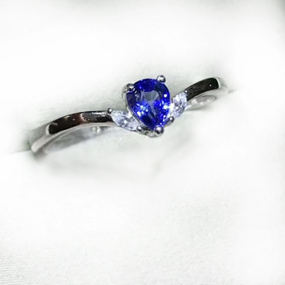 natural sapphire ring drop ring 