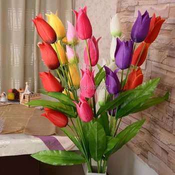 

Decorative Flowers The simulation flower silk flowers tulip 138cm