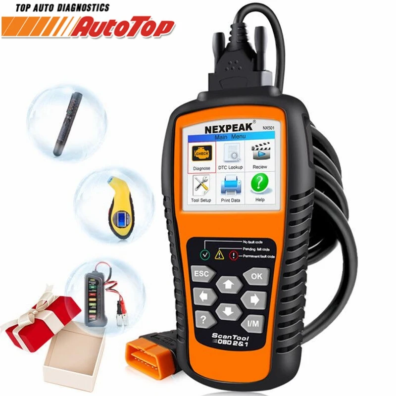 OBD OBD2 Automotive Scanner NEKPEAK NX501 OBD 2 Auto Diagnostic Scanner Engine Car Code Reader Universal PK KW850 ODB2 Scan Tool