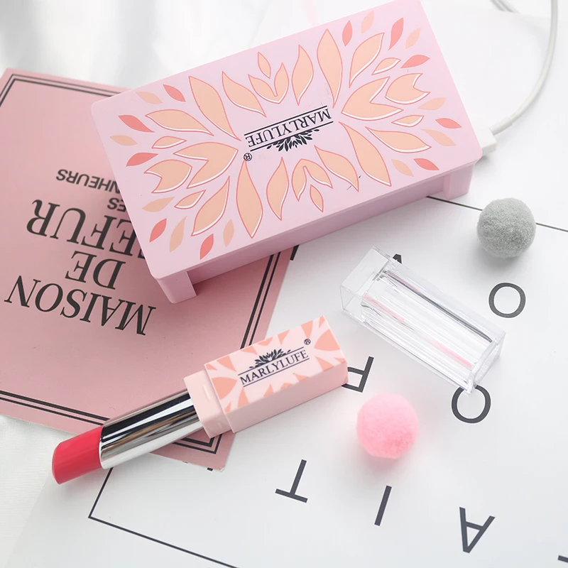 

Marlylufe Brand New Product Moisten Lipstick With Charging FunctionLong-lasting Waterproof Lipstick Pink Color By Factory