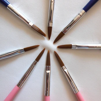 

3Pcs Nail Brushes Nail Art Tools Drawing Pen Dottining Pink handle Professional Manicure Nail Tools