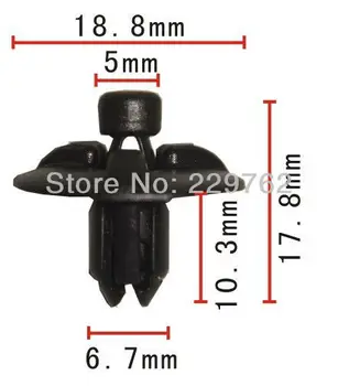 

100PCS Free Shipping Push-Type Retainer Clips Fastener Auto Plastic Clamp Plastic Clips For Toyota Car Clips Plastic Fastner