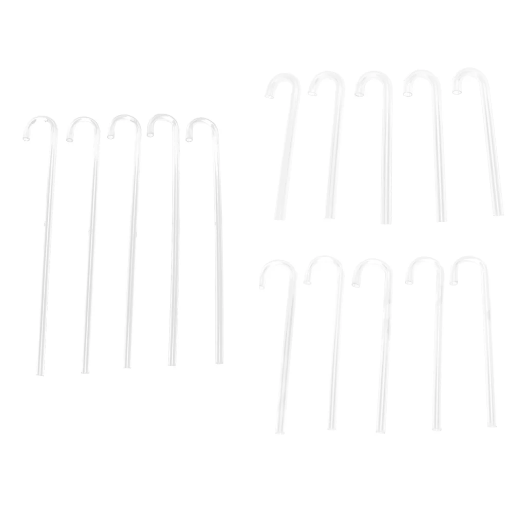 5 Pcs Transparent Acrylic Thickened Elbow Tube for Aquarium