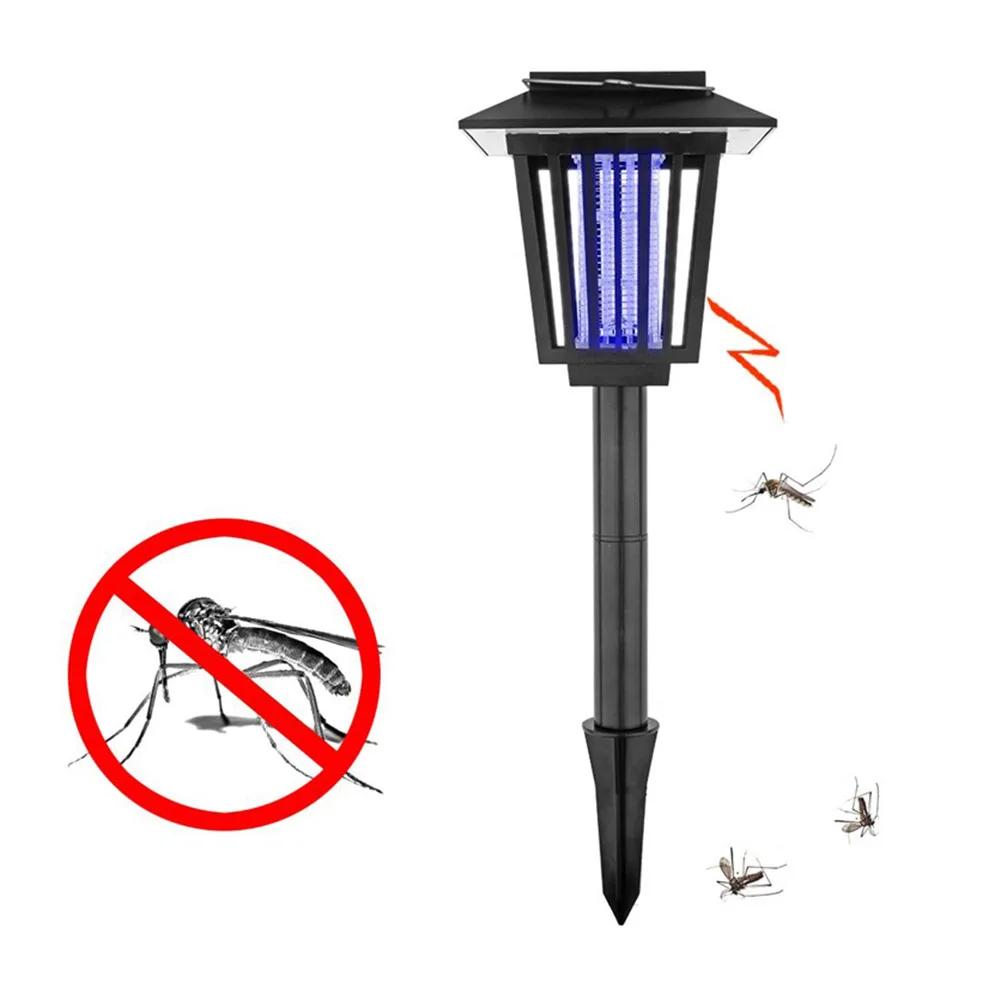 Solar Powered Light Mosquito Insect Bug Killer Portable For Garden Lawn