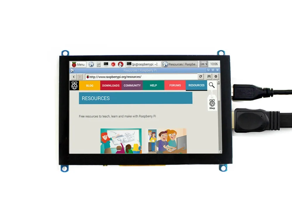 Waveshare 5 дюймов HDMI lcd(H), 800x480, емкостный сенсорный экран ЖК-планшета, интерфейс HDMI, поддержка Raspberry Pi, BB Black, Banana Pi