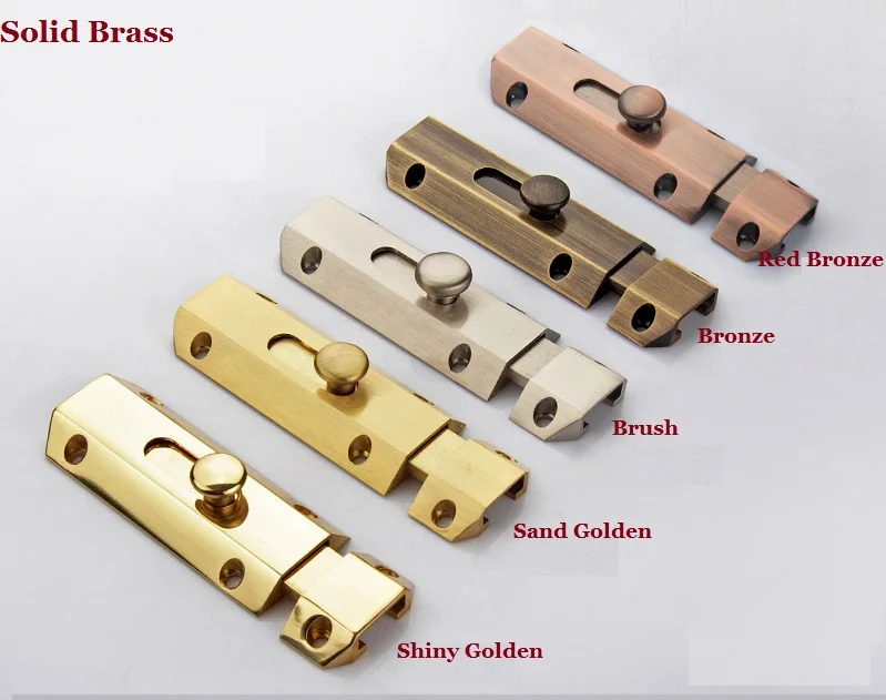 4" Luxury Solid Brass Door Latch Latches Bolt With Matching Screwsin Latches from Home