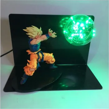 

Dropship Horizontal Version Dragon Ball Son Goku Spirit Bomb LED Nightlight Classic Cartoon Figure Style Lamp For Bedroom Decor