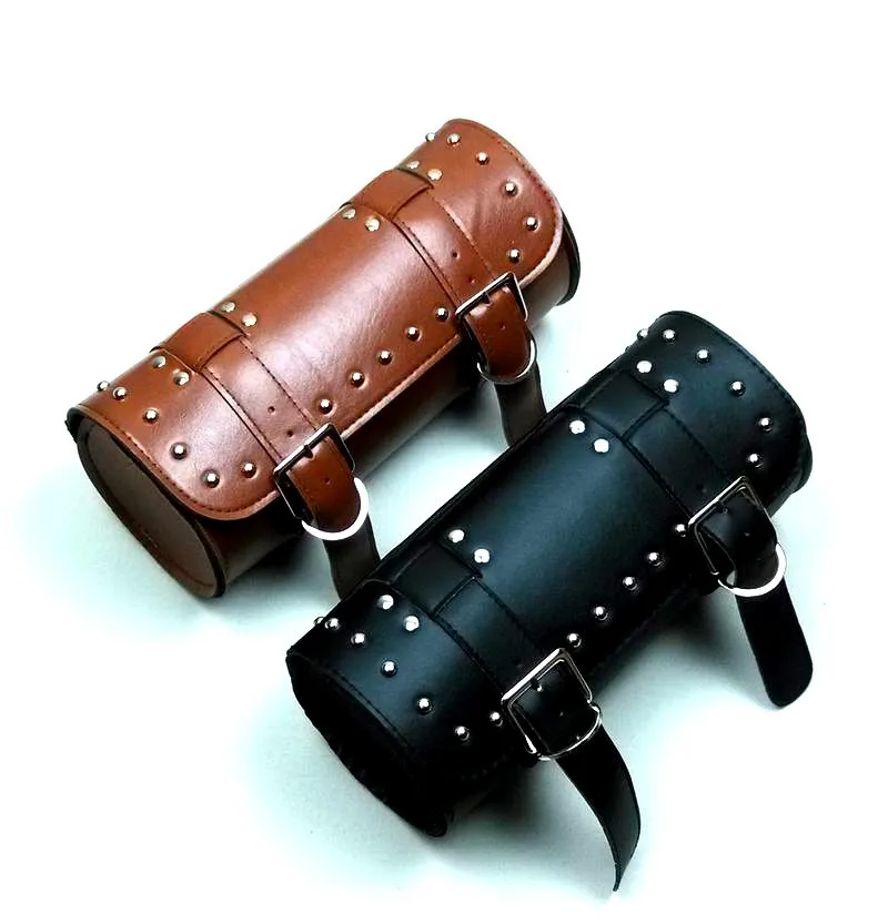 NEW Motorcycle fork tool shape TAIL BAG motorcycle top case storage bag black/brown motorbike travel luggage saddle bag
