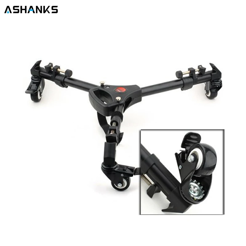 ASHANKS Yunteng YT900 Tripod Dolly Wheels Pulley Universal Folded