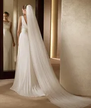 NZUK Eleganti Accessori Da Sposa 3 Metri 2 Strato di Velo Da Sposa Bianco Avorio Semplice Velo Da Sposa Con Pettine Velo Da Sposa Hot vendita