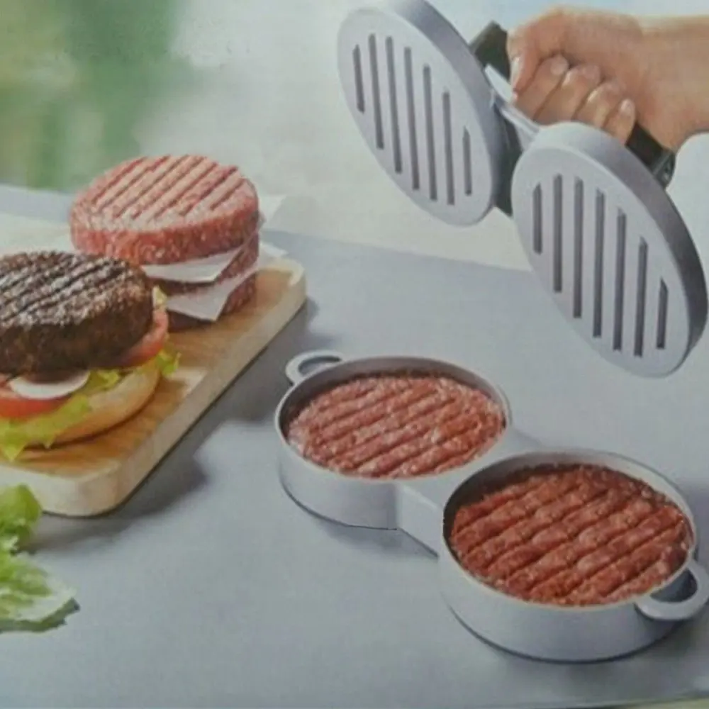 Гамбургеры плесень рисовые шарики/сэндвич/мясной пирог подавление плесень не липкая деревянная ручка гамбургеры(двойной)(00384