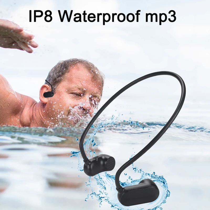 Skup Odtwarzacz MP3 i PT X Bluetooth V31 z przewodnictwem kostnym HIFI wodoodporne pływanie zewnętrzne słuchawki sportowe USB odtwarzacze muzyki MP3