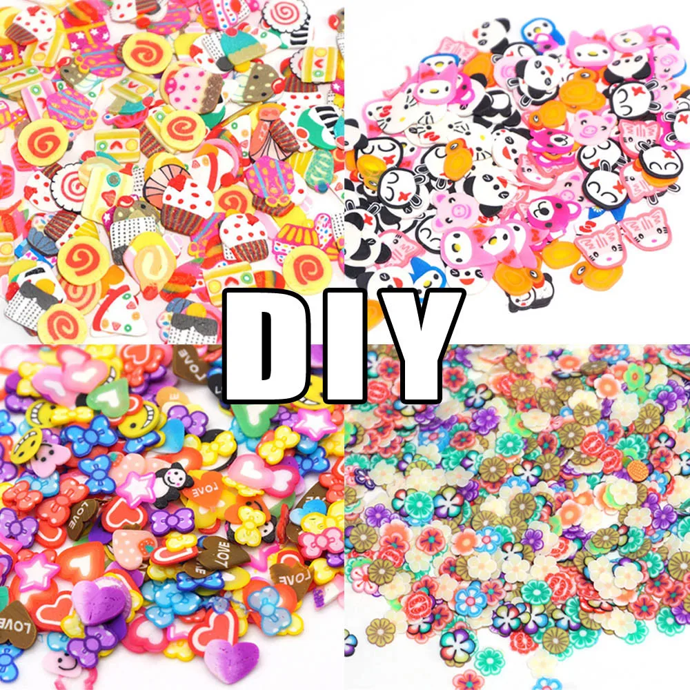 50 шт красочные антистрессовые шарики DIY 3D FIMO Slice украшение для лица домашнего