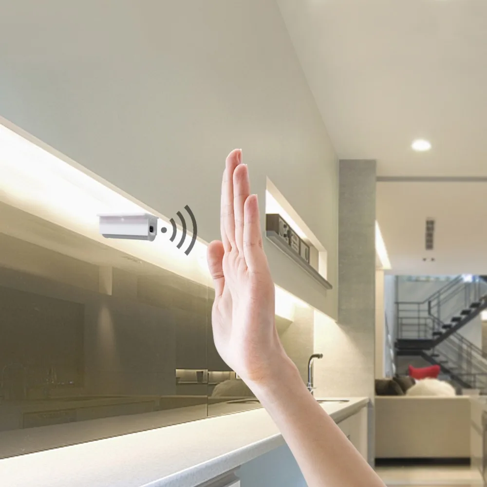 

Hand Sweep Motion Sensor Switch 5A 12V-24V Hand Wave On Off Smart Switch For LED Strip Light Closet Kitchen Lamp