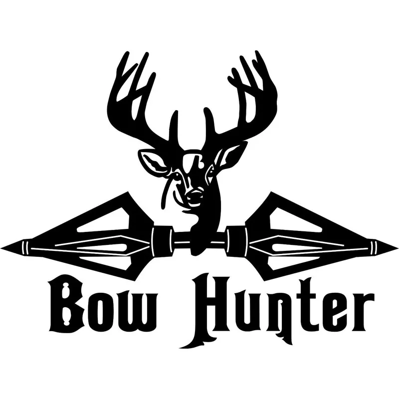 

16CM*12CM Bow Hunter Hunting Deer Broadheads Arrow Funny Car Sticker Reflective Vinyl Decal Car Styling For Black Sliver C8-0409