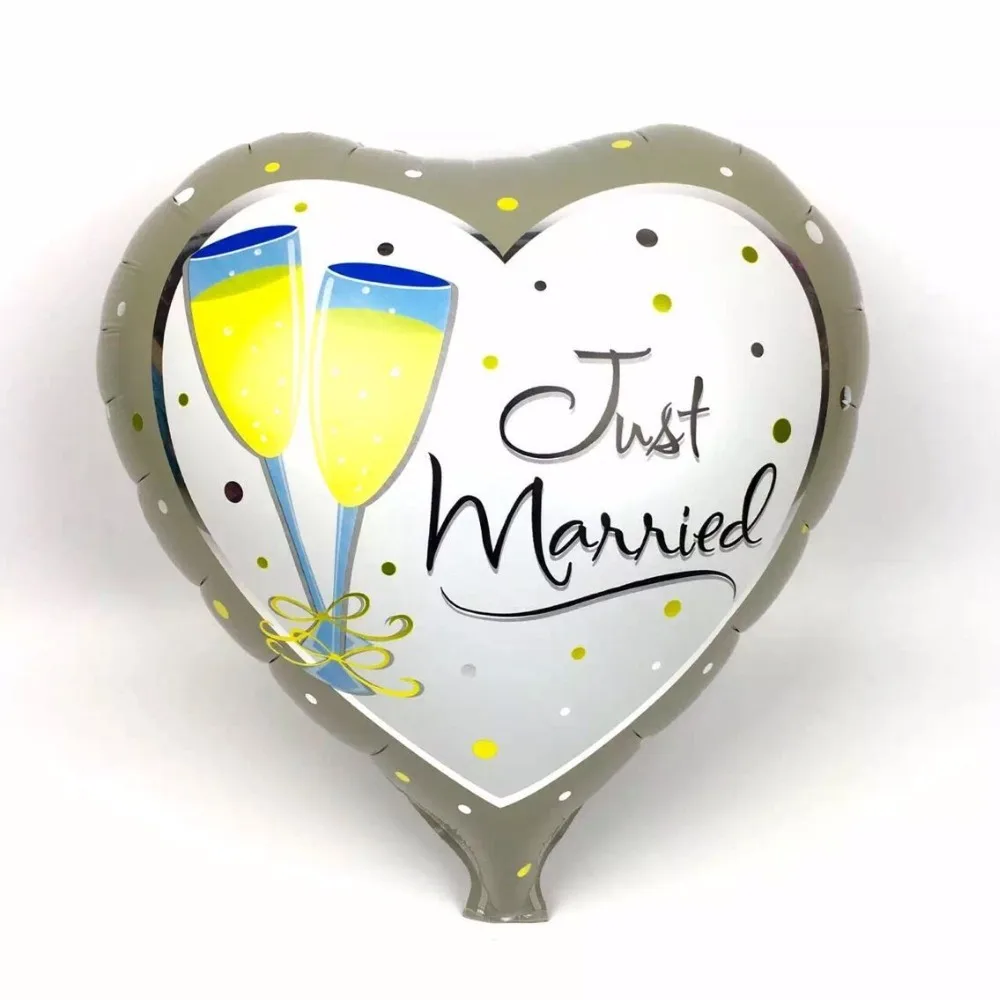 5pcs Lot Wedding Party Decorations Foil Balloons Car Just 5pcs Lot Wedding Party Decorations Foil Balloons Car Just Married Bride Groom Helium Globos In Ballons Accessories From Home