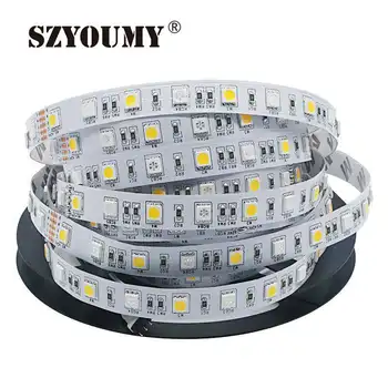 

SZYOUMY DC 12V 24V 5050 LED Strip 60LEDs/m 5M/Roll 300LEDs IP20 Non-waterproof LED strip 5050 RGBW RGBWW 500 METERS