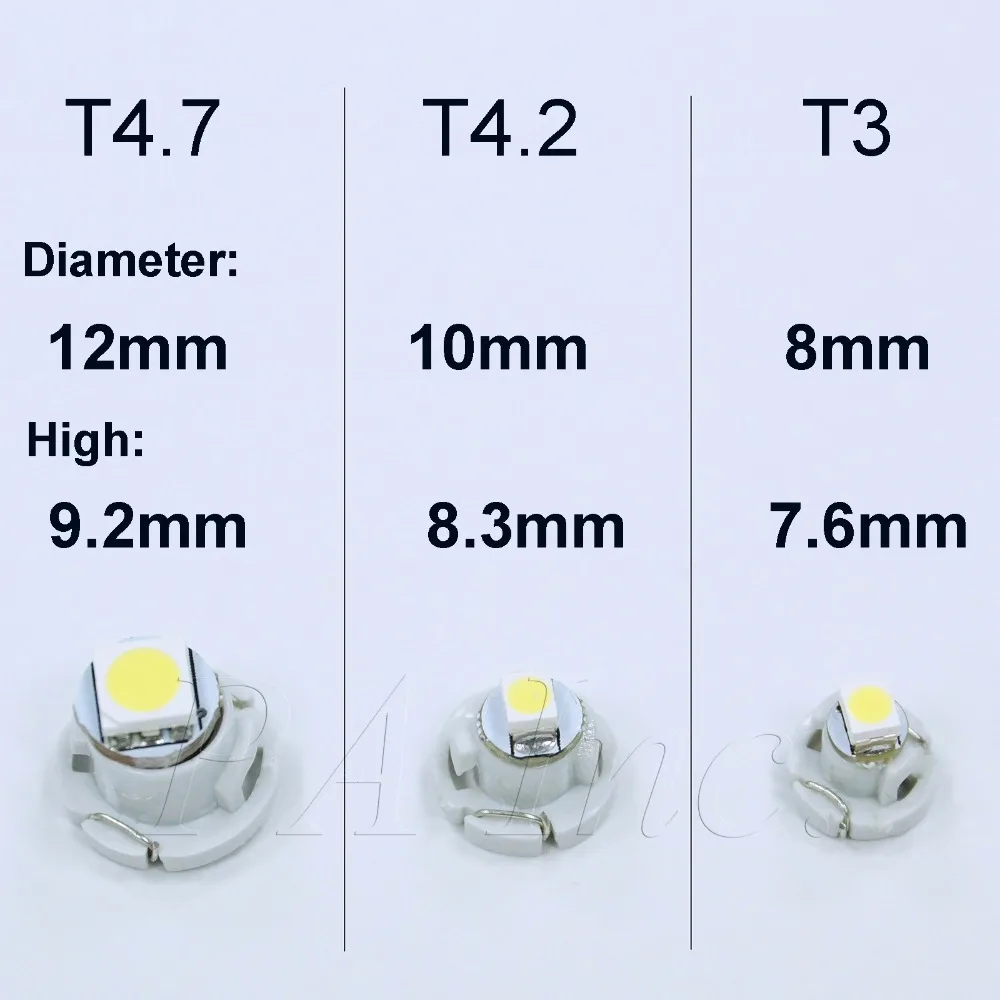 PA светодиодный 10 шт. x T4.7 T5 1SMD 5050 SMD 12 V Neo клин приборной панели Мощность Светодиодная лампа для пинбольного автомата лампочки 5 видов цветов