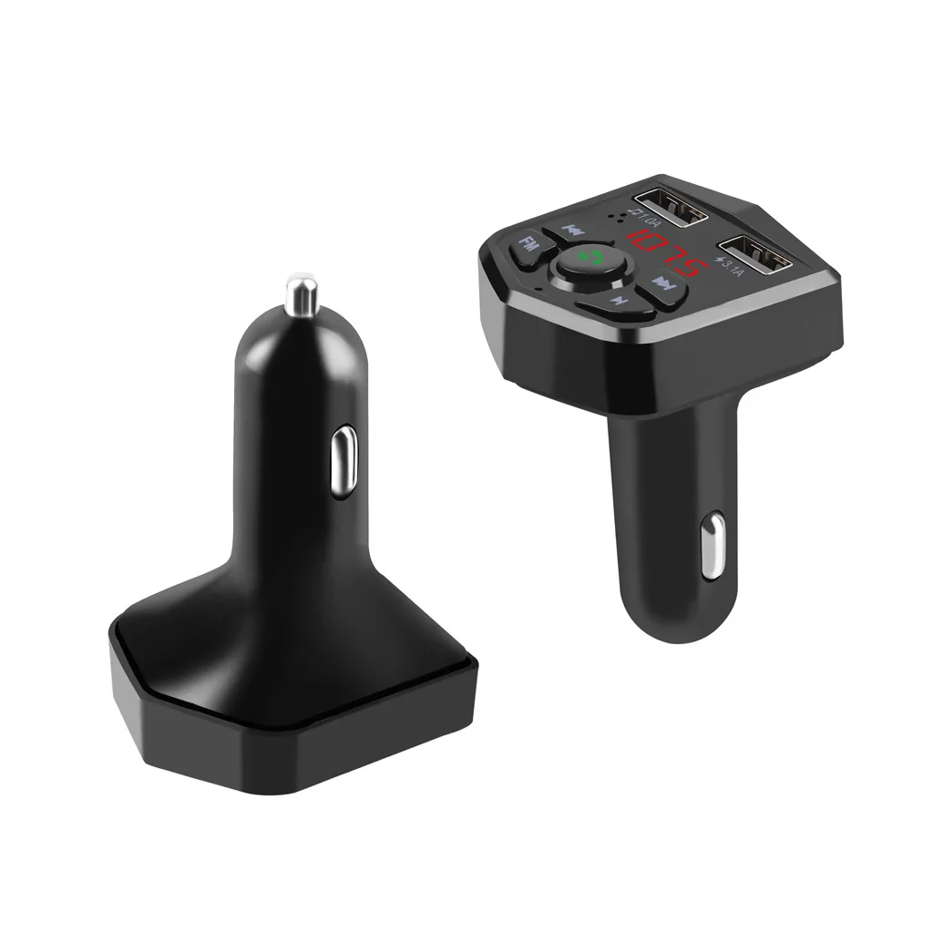 Автомобильный Bluetooth fm-передатчик беспроводной громкой связи MP3 музыкальный плеер Поддержка TF карты 5 в 2.1A USB прикуриватель автомобильное зарядное устройство