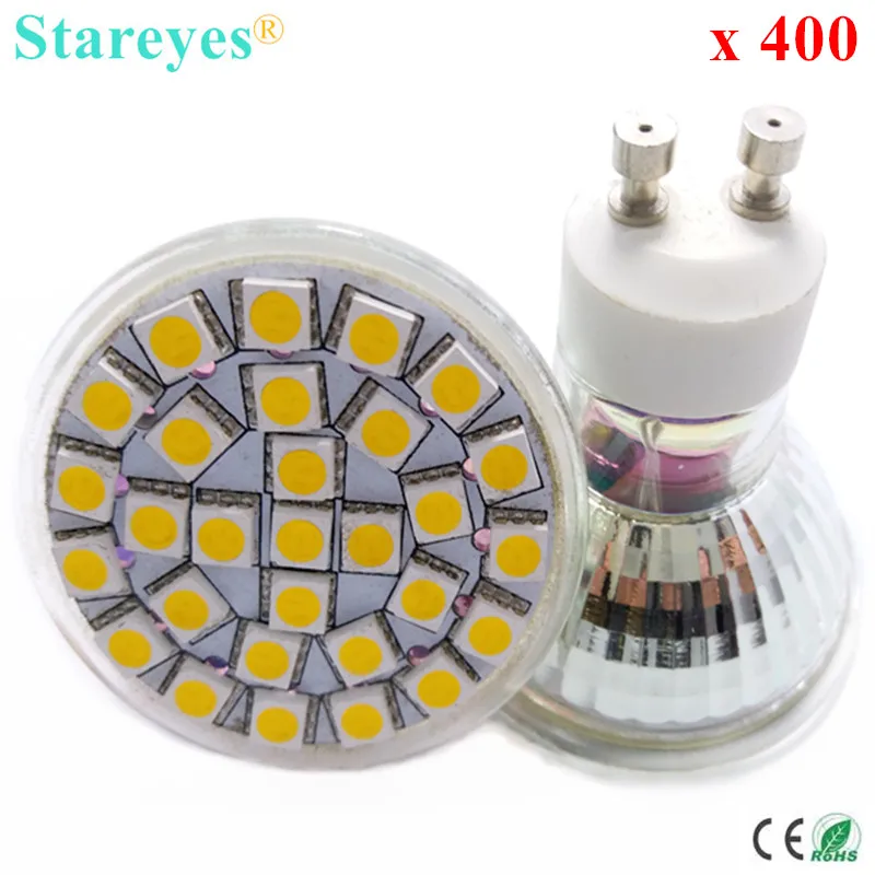 Бесплатная доставка FedEX 400 шт. SMD 5050 29 LED 6 Вт GU10 E27 AC110-240V Светодиодная