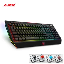 Ajazz AK525 Magnum эргономичный Esports USB Проводная Механическая игровая клавиатура, RGB подсветка черный синий, красный, коричневый ось