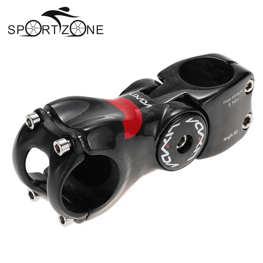 Lixada 100 Carbon Fiber Racing Bicycle Stem MTB Carbon Bike Parts Stem 3K Gloss Full Carbon