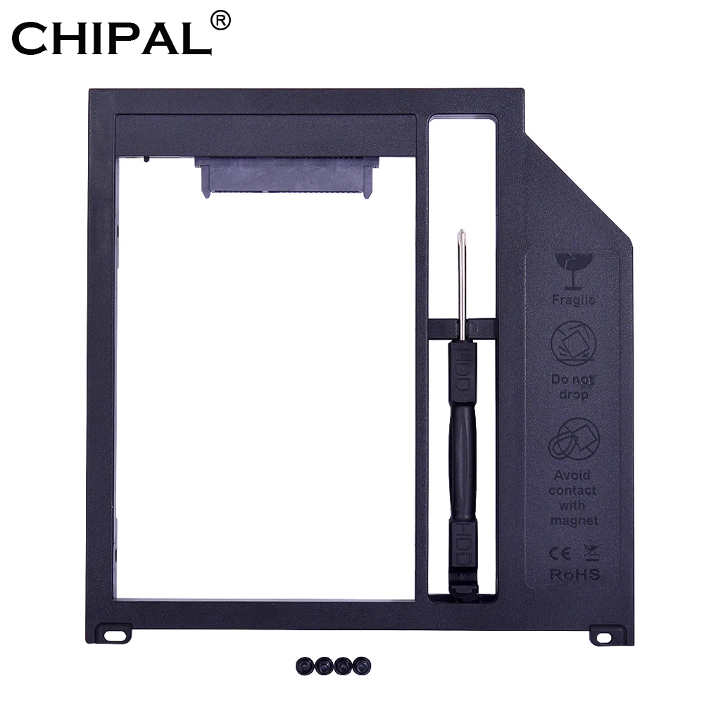 CHIPAL Новый Пластик 9 5 мм SATA 3 0 2nd HDD Caddy для 2 &quot2 ТБ жесткий диск Macbook pro Air 13 &quot15&quot 17