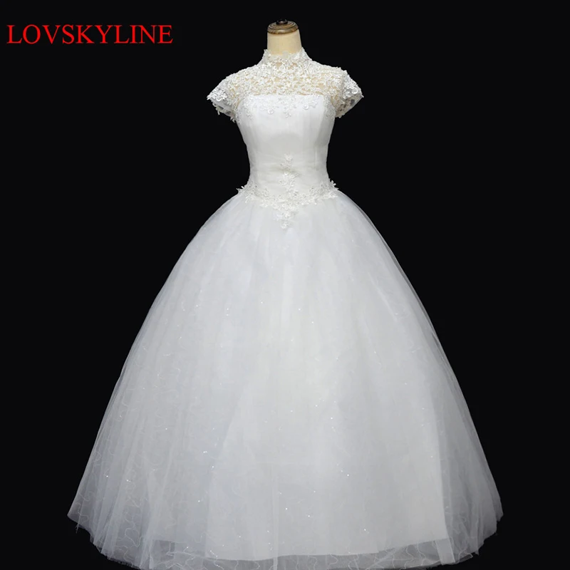 Diamond lace racerback повязку принцесса платье невесты разрез декольте 2018 зима Свадебные