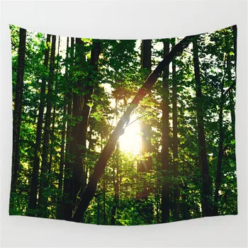 

Forest Scenery Tapestry Wall Hanging Sandy Beach Picnic Throw Rug Blanket Camping Tent Travel Mattress Sleeping Pad WE