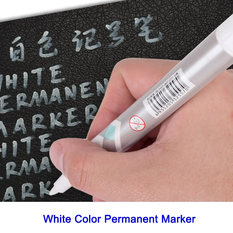 5 шт./лот, модный прочный Перманентный маркер белого цвета для школьных канцелярских принадлежностей и офиса, JHB00026