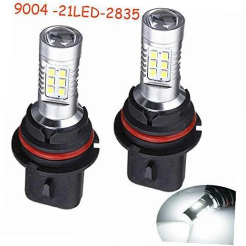 2 шт. HID белые высокие Мощность 9004 HB1 2835 SMD 21 Вт светодиодный Авто Противотуманные