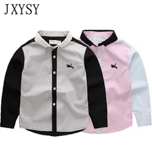 Детские рубашки для мальчиков г. Весенне-Осенняя детская модная повседневная рубашка в полоску для мальчиков, топы с длинными рукавами, От 2 до 9 лет Одежда для маленьких мальчиков