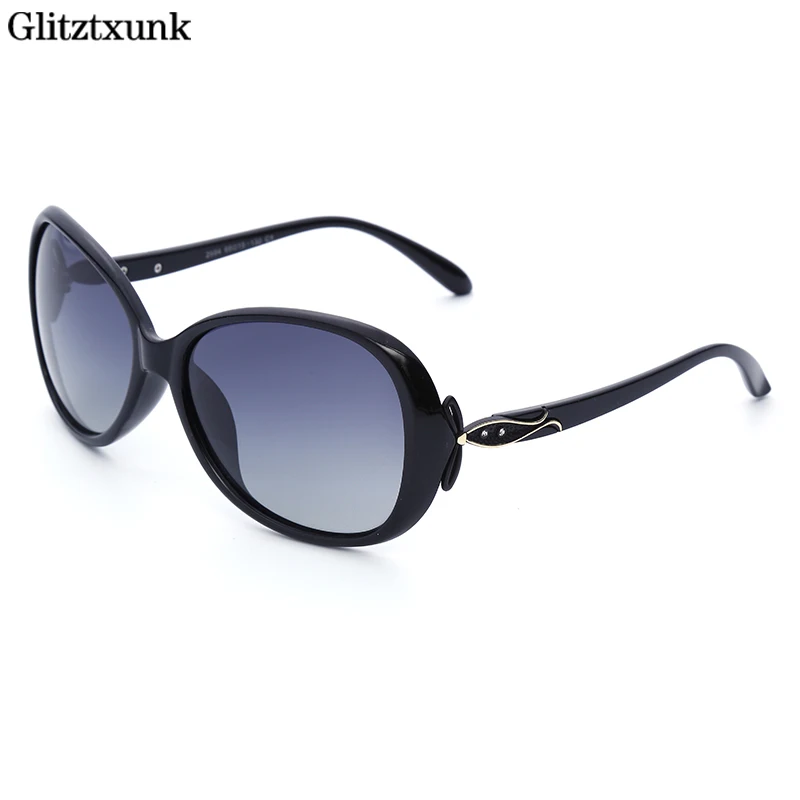 Glitztxunk Cat Eye поляризованных солнцезащитных очков Для женщин 2018 Брендовая Дизайнерская обувь Винтаж Солнцезащитные очки женские зеркало
