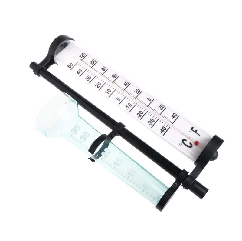 

Garden Outdoor Weather Station Meteorological Measurer Vane Tool Wind Rain Gauge