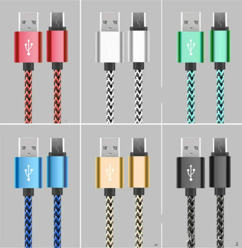 1 м нейлоновый usb-кабель для iPhone Xs Max 8 7 6 и USB type C кабель и Micro usb кабель для huawei samsung s8 s9 s7 s6 Xiaomi LG USB C