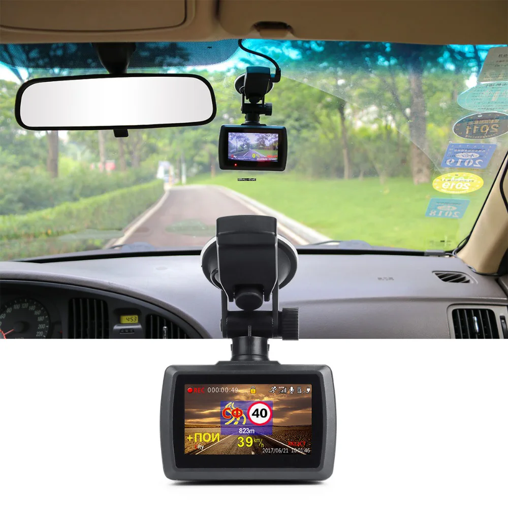 

TekBow Car DVR 3 In 1 Radar Detector Video Recorder 3 in 1 DVR GPS Radar Detector Dashcam ADAS Car DVR Radar Detector Car Camera