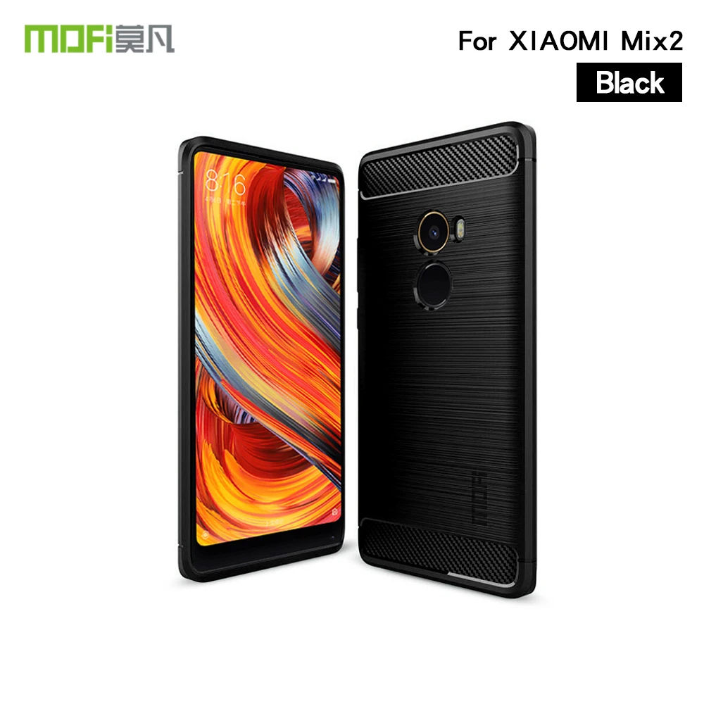 

Wire Drawing Phone Case for Xiaomi MIX 2 Cover Soft Carbon Fiber Silicone TPU Back Cover for Xiaomi mi MIX 2 Case