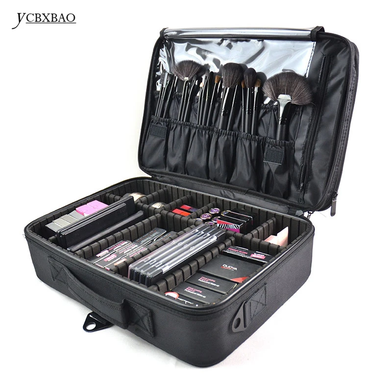 

YCBXBAO Waterproof Cosmetic Bag Professional Cosmetic Makeup Bags and Cases Large Capacity Storage Case Multilayer Suitcases
