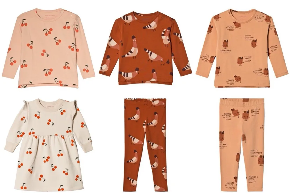 

AUTUMN WINTER KIDS PAJAMA SETS TINY COTTONS CLOTHING SETS CHERRY BOYS CLOTHING GIRLS CLOTHING CHRISTMAS VESTIDOS VETEMENT