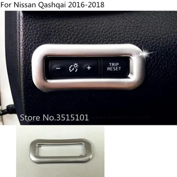 

car stick styling cover ABS Chrome front head light switch button trim frame lamp 1pcs For Nissan Qashqai 2016 2017 2018