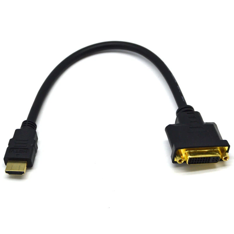 Onsale 1 шт. HDMI к DVI конвертер Профессиональный HDMI мужчин и DVI-I 24+ 5 Женский видео адаптер шнур 30 см позолоченный штекер Mayitr