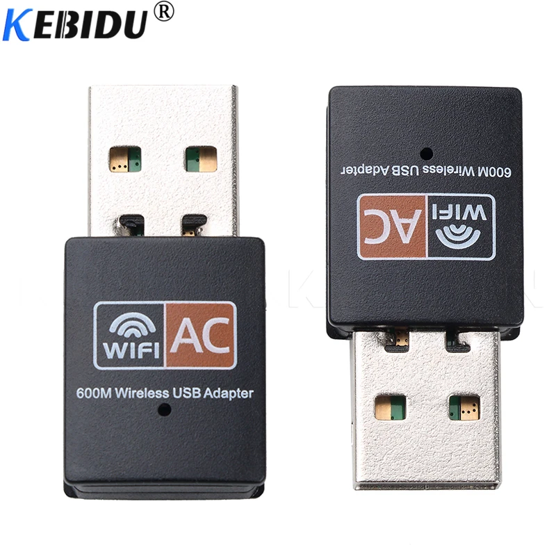 Kebidu беспроводной 600 Мбит/с USB WiFi адаптер 2,4 ГГц 5 ГГц WiFi Антенна ПК компьютер сетевой карты приемник двухдиапазонный 802.11b/n/g/ac