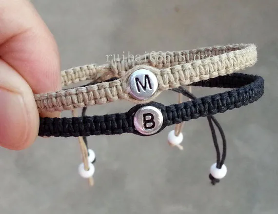 Оригинальный браслет для пары ручной работы подарок на Рождество|gift letter|giftbracelet