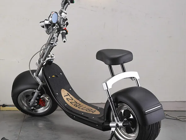 harley style 2 wheel 1200w fat tyre electric single seater scooter