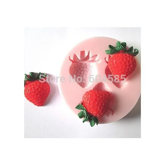 New Holes Strawberry Fruit Silicone Mold Fondant Molds Sugar Craft Tools  Chocolate Mould for Cakes - AliExpress